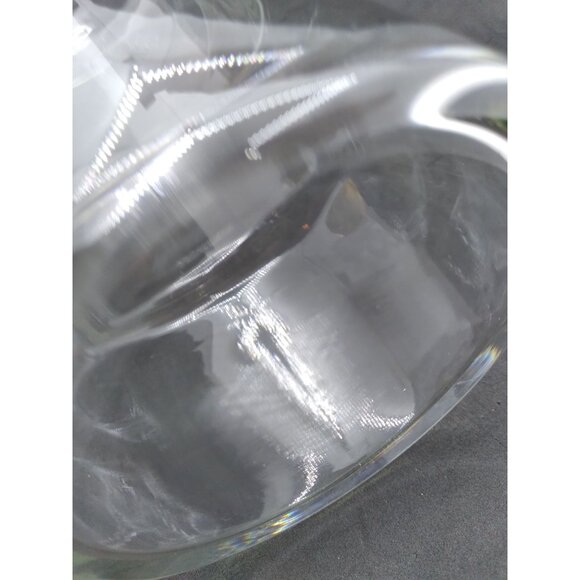 Mid-Century Modern Glass Cocktail Pitcher With Raised Antique Gold Finish Medall - Picture 7 of 12